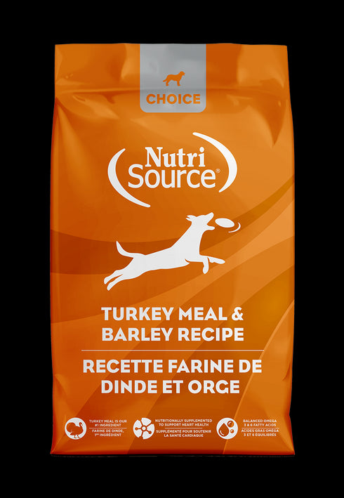 NutriSource Choice Dry Dog Food - Turkey & Barely - 40lb Bag